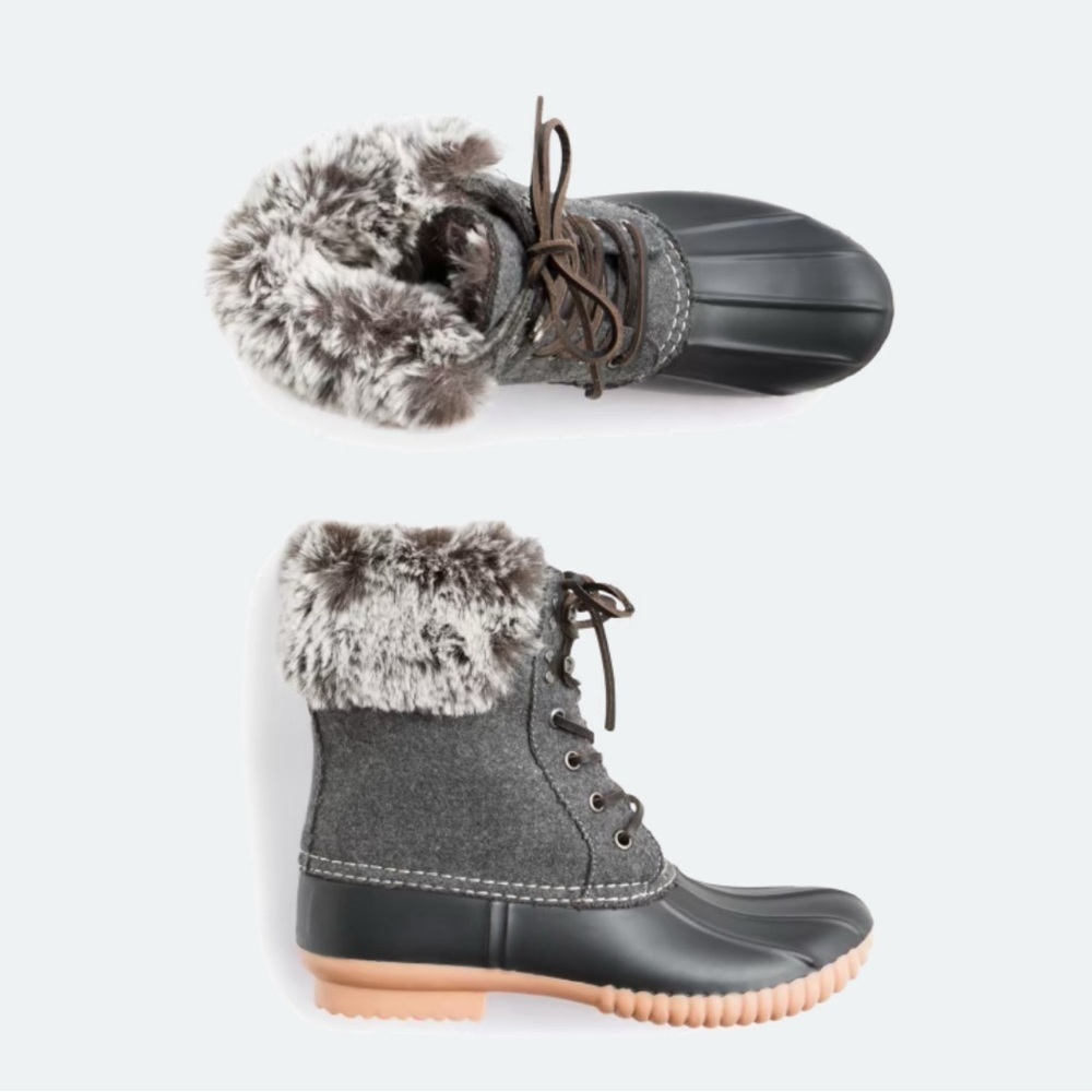 Report Footwear Ulisses Women's Gray Fur-Lined Boots Sz 6